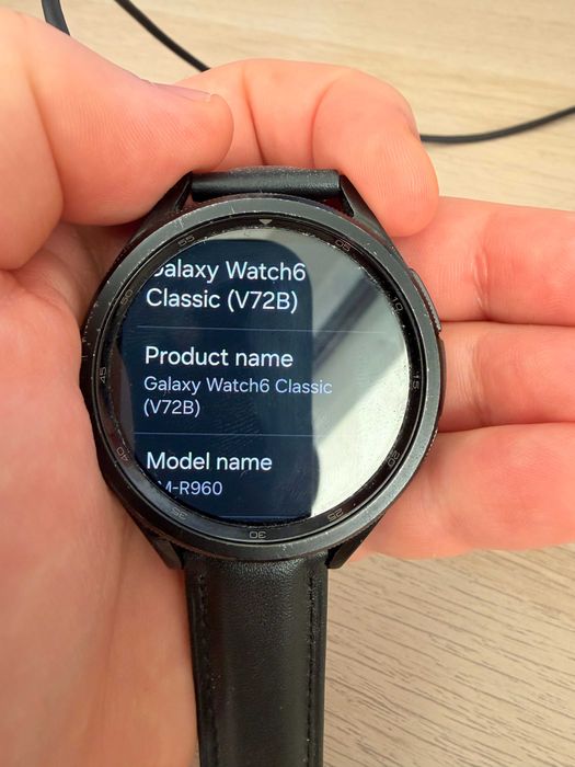 Samsung Galaxy Watch6 Classic 47mm Czarny + oryg. ładowarka + nowy pasek