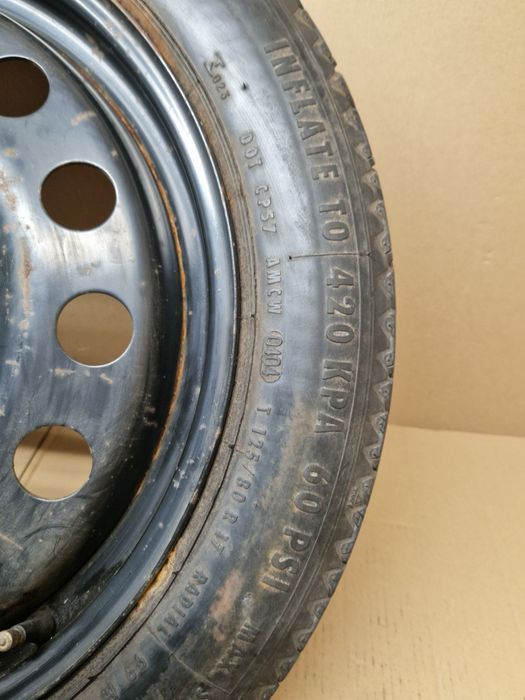 Koło zapasowe dojazdowe dojazdówka 125/80 R17 99M ET 30 5x120 BMW E46 E87 E90 E60