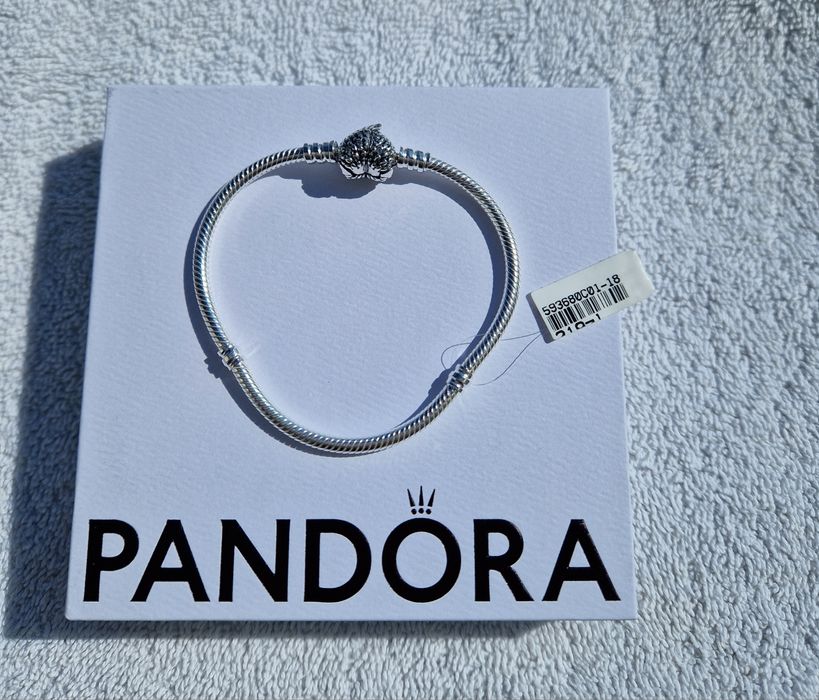 Zachwycająca Bransoletka Pandora Moments z zapięciem uskrzydlone serca