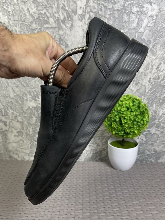 Ecco S-lite кроссовки туфли 43 размер кожаные черные оригинал