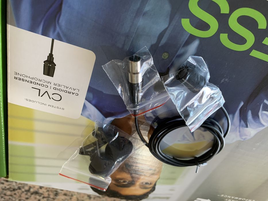 Microfone lapela Shure CVL - Shure Blx wireless - NOVO e EMBALADO