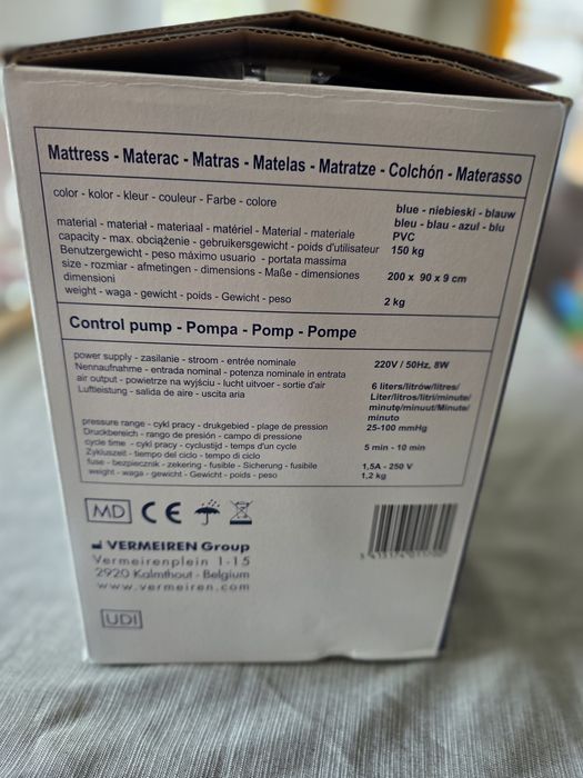 Materac zmiennociśnieniowy, przeciwodleżynowy MAT-X2
