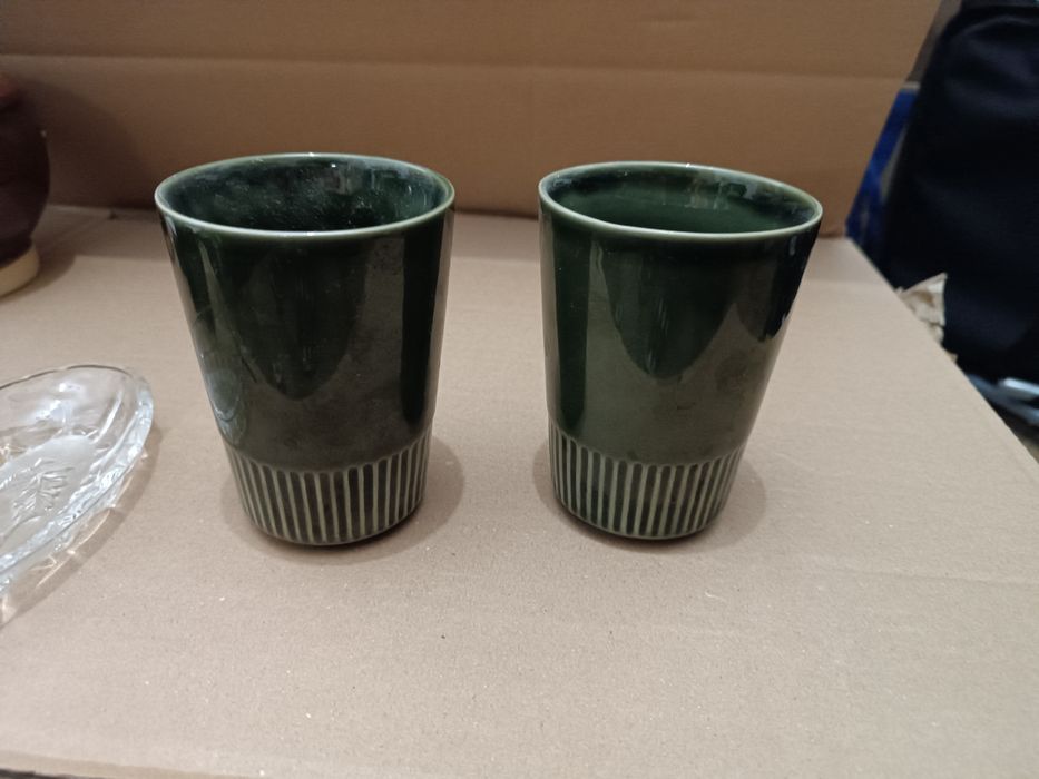 Zestaw dwóch kubeczkówz serii Emka z porcelitu Pruszków