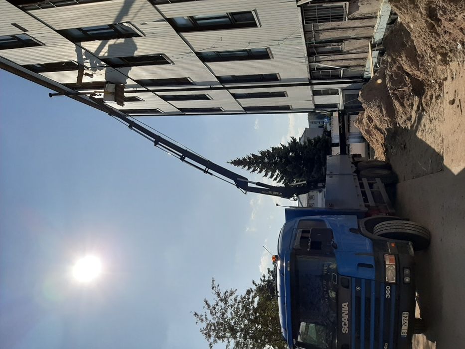 Usługi transportowe z HDS, transport materiałów budowlanych,kontenerów