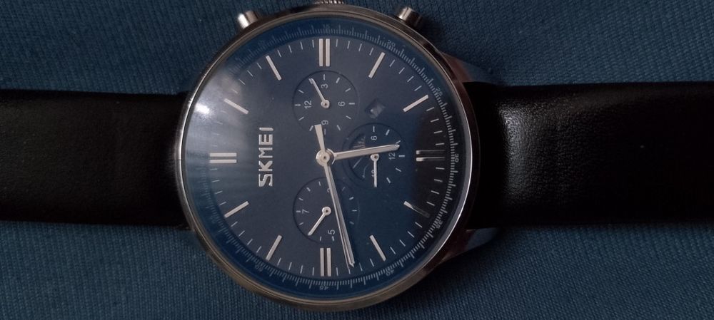 RelojГодиник  Skmei 9117 Negro Cuero Genuino Analógico