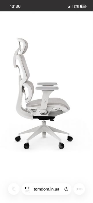 Офісне крісло / компʼютерне крісле Nobu Sense7 light gray