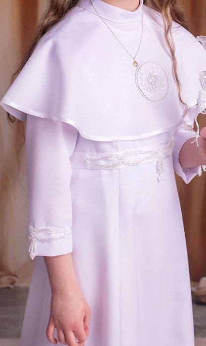 Alba-sukienka 140, futerko,wianek,buty,rękawiczki