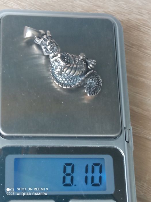 Zawieszka ruchomy smok srebro syg.