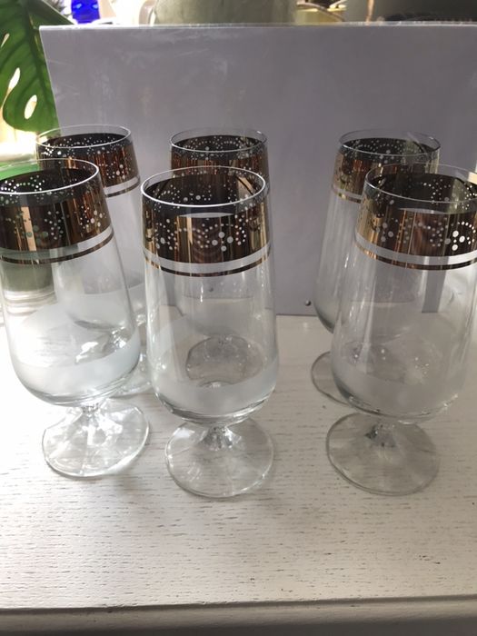 Kieliszki szklane komplet PRL