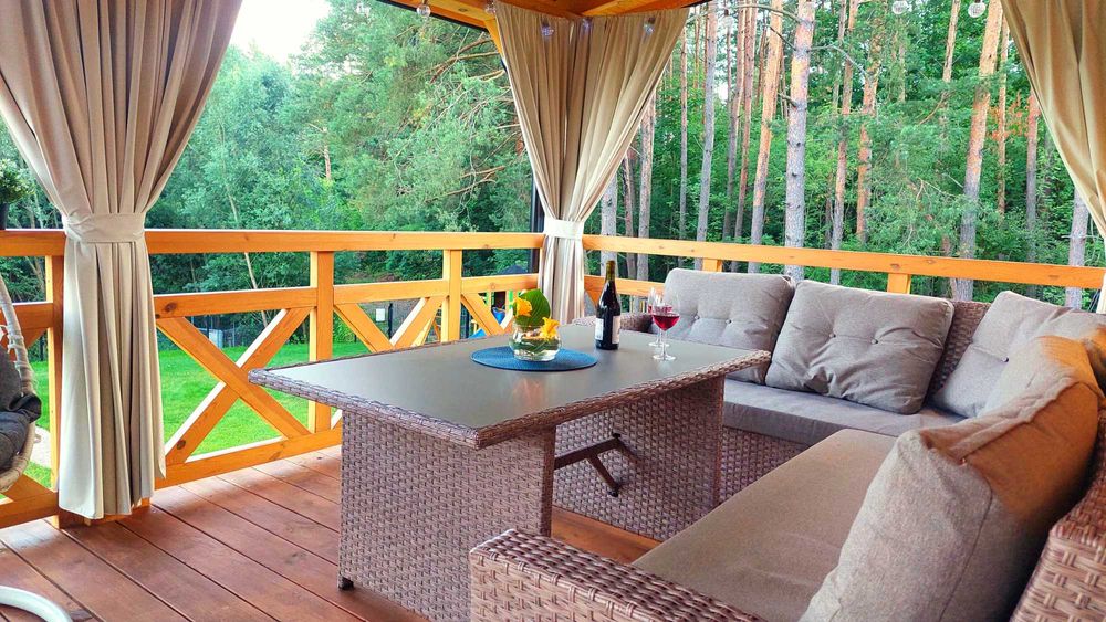 Domek JACUZZI Mazury nad jeziorem ferie wakacje weekend Majówka wolne