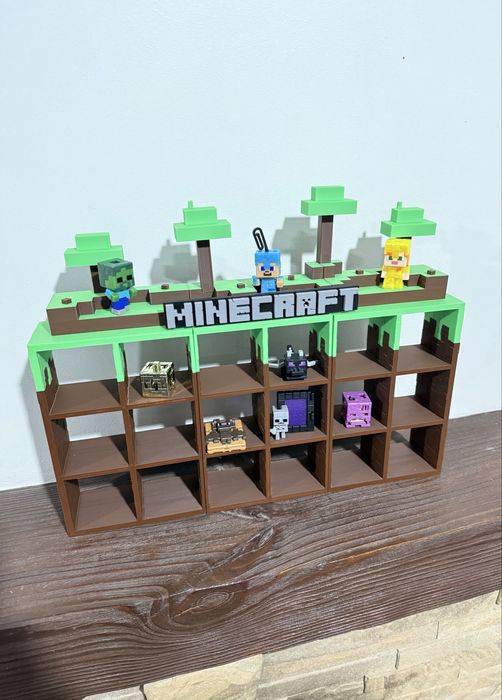 ‼️В НАЯВНОСТІ‼️ Поличка для фігурок майнкрафт, Підставка minecraft