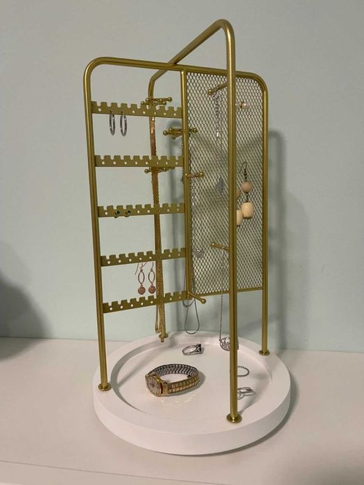 Obrotowy szkatułka stojak na biżuterię organizer ekspozytor glamour