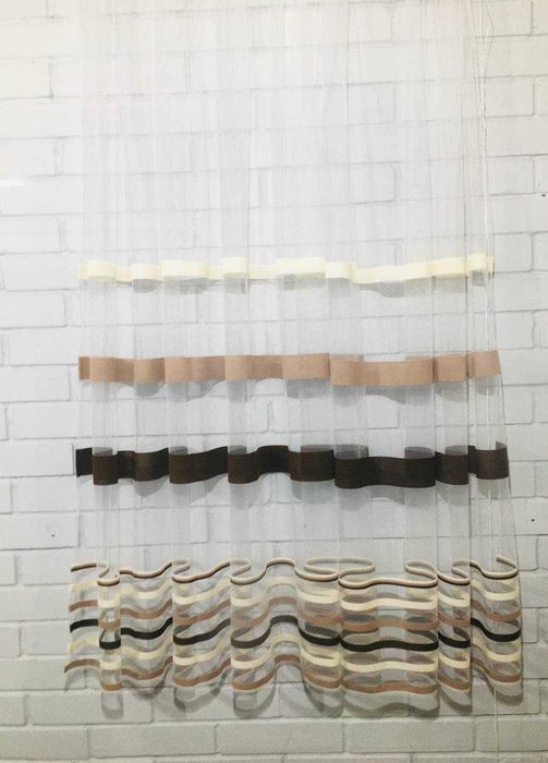 Короткий тюль готовий на тасьмі