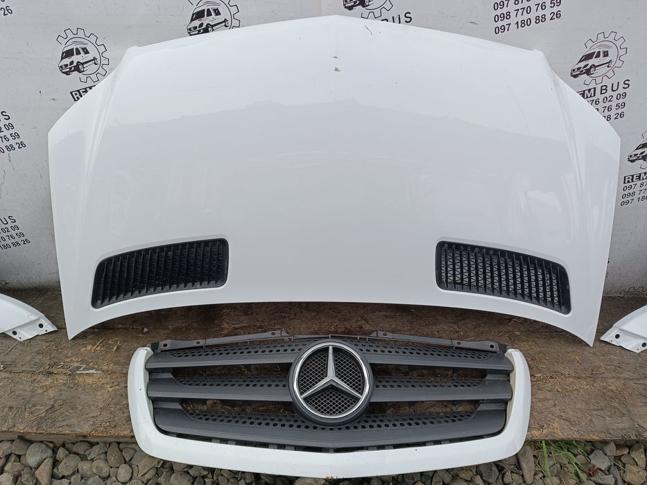 Морда біла MB Sprinter W906 2014-2018 restyle Спрінтер рестайл Капот