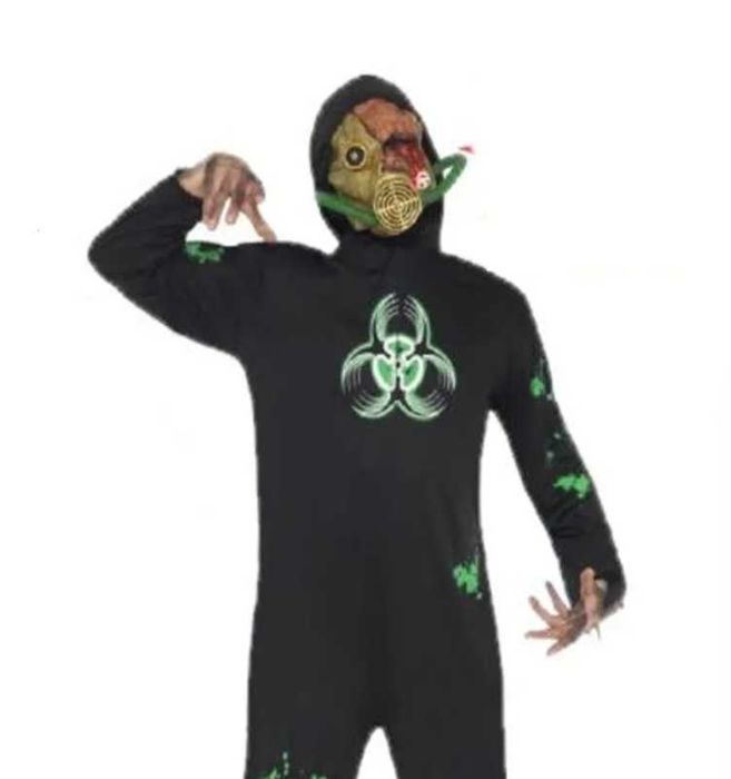 Halloween Kostium Zombi Bio M maska ,jednoczesciowy