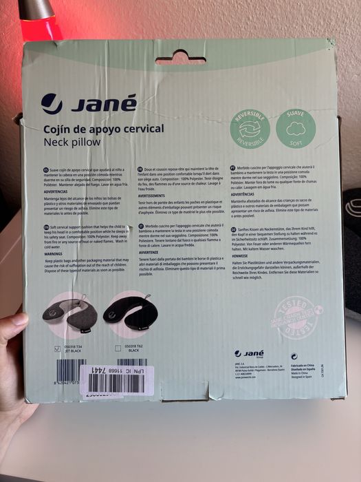 Almofada de apoio cervical cadeira carro para criança Jané