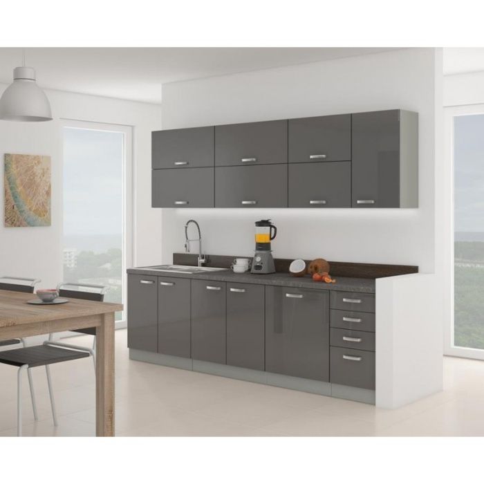 Kuchnia Grey Bianka Karmen Połysk Classic Mebel