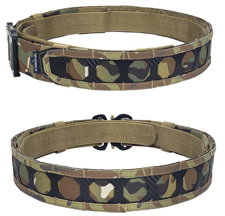 Pas taktyczny bojowy WOLF Carbon Combat QR dwuczęściowy Molle multi cam wojskowy survival