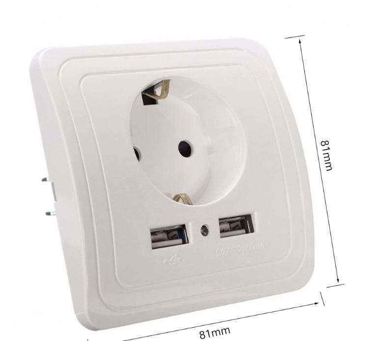 Tomada Eléctrica com 2 Portas USB64751583007105122