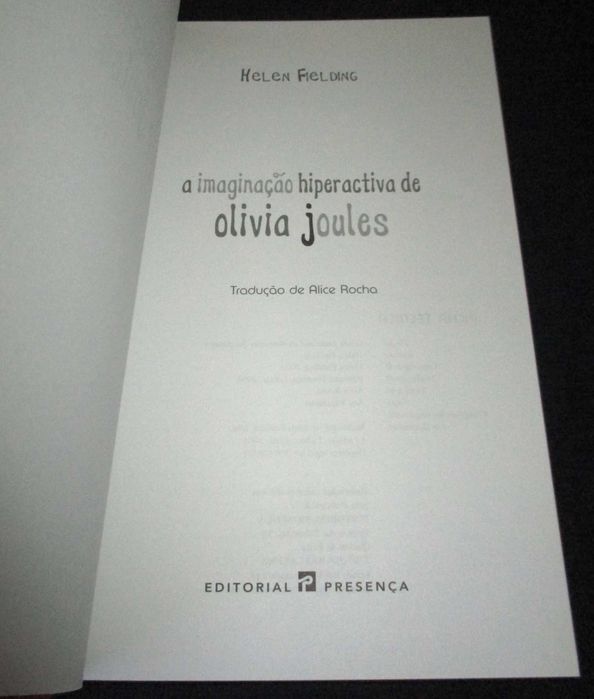 Livro A Imaginação Hiperactiva de Olivia Joules Helen Fielding