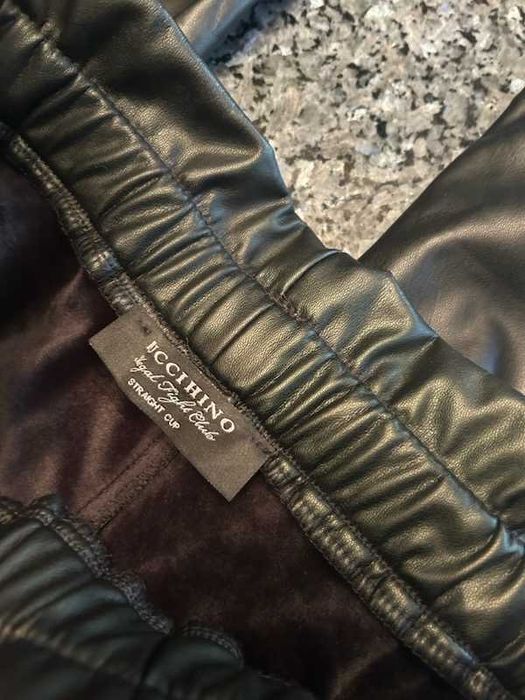 Spodnie skórzane Puccihino z paskiem r.M/L