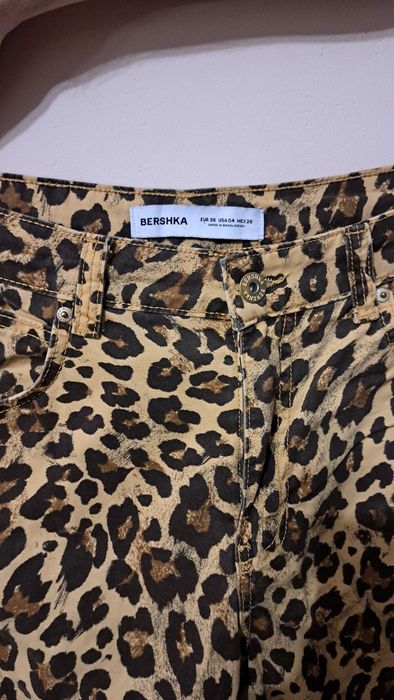 Штани балони Бершка Bershka 36 р леопардовий принт