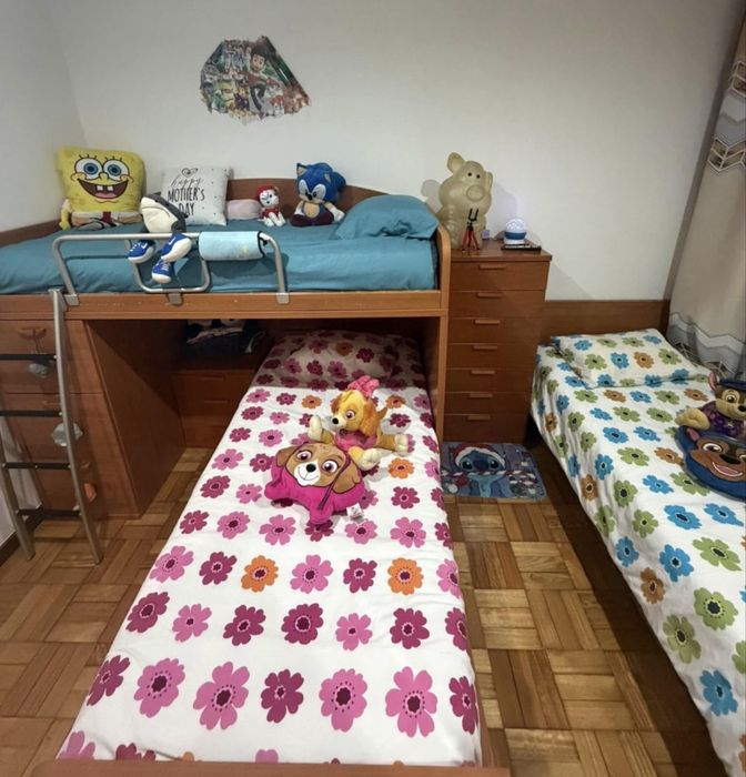 Conjunto completo quarto infantil/ juvenil em madeira
