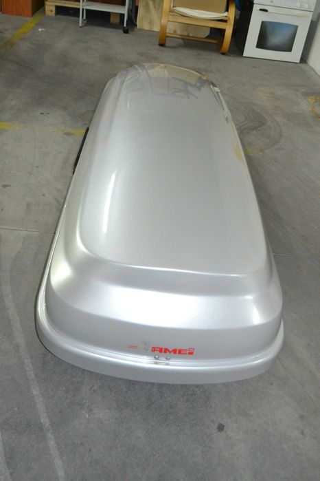 Mala de tejadilho Kamei Corvara S 475 Prata Metalizada