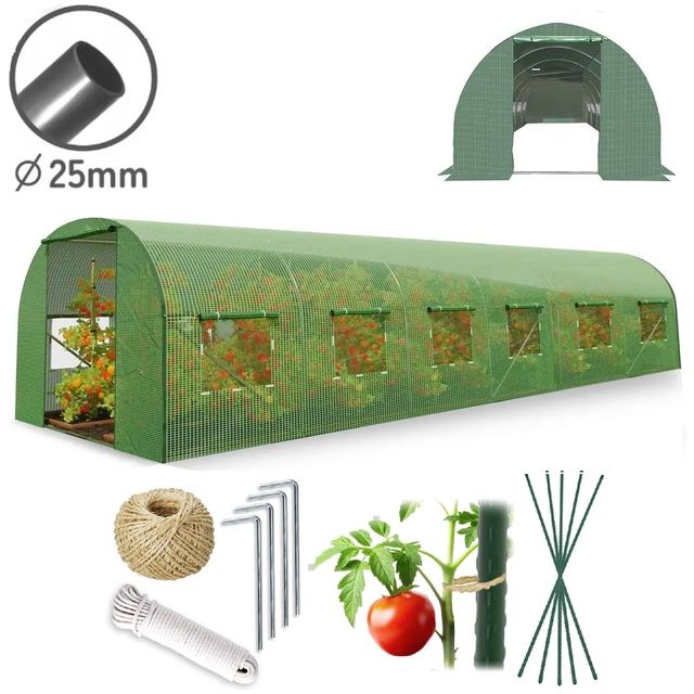 Теплиця PLONOS 4918-B (профіль 25 мм, 1 вхід) 6х3х2 м 18 м² Парник