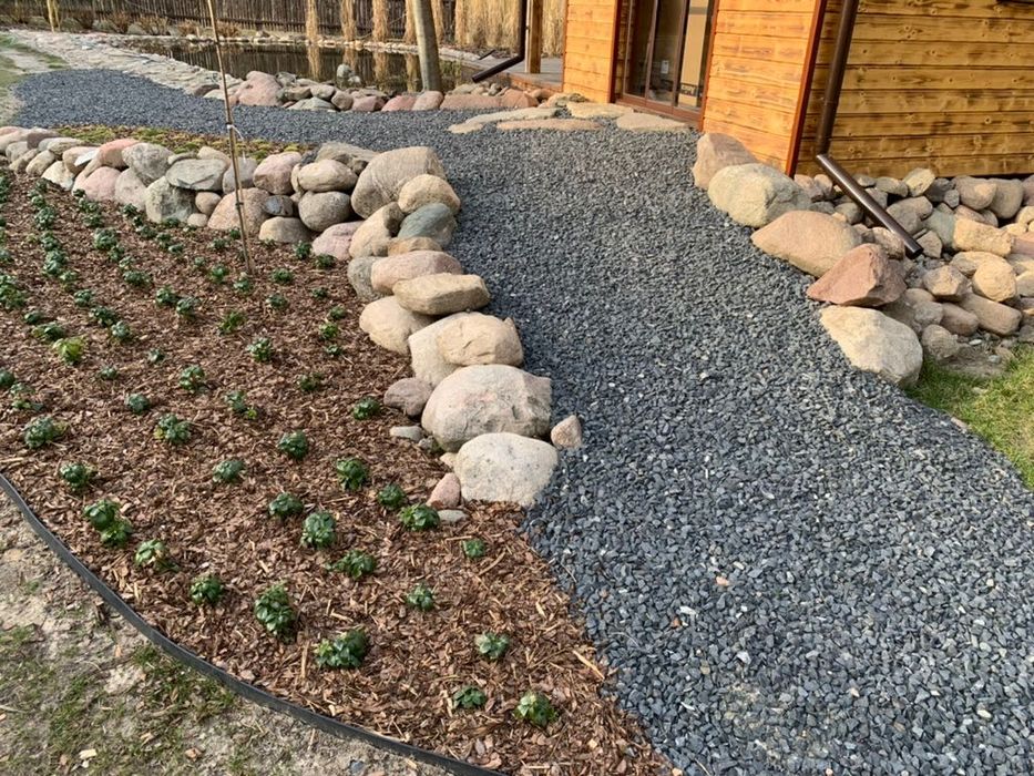 Grys dekoracyjny ogrodowy czarny grafitowy bazaltowy op. 25kg