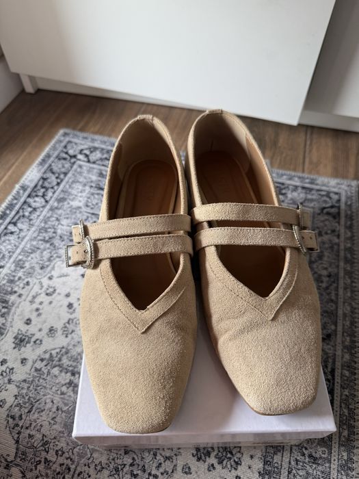 Lestrosa baletki skóra zamsz 40