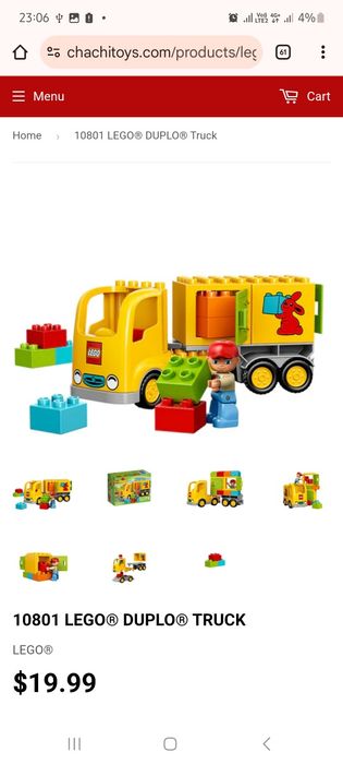 Конструктор lego duplo unico вантажівка потяг бджілка