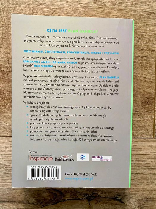 Plan Daniela Rick Warren, dr Daniel Amen, dr Mark Hyman