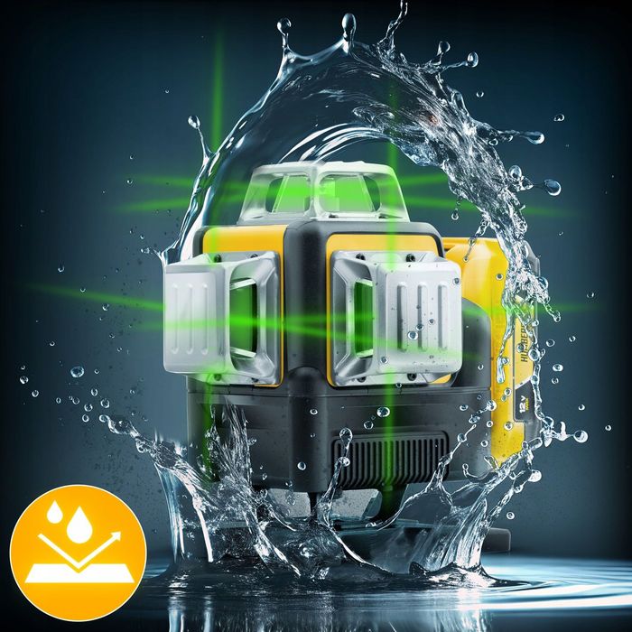 Poziomica Laserowa Laser Krzyżowy 4d Samopoziomujący 50m Zestaw Okazja