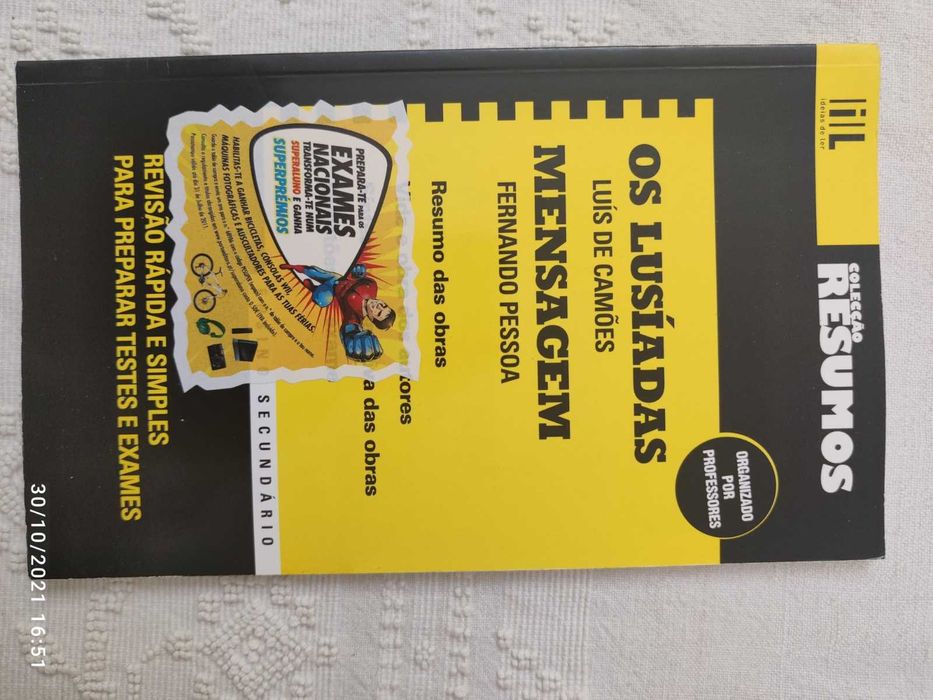 Resumos dos "Lusíadas" Camões e "Mensagem" de Fernando Pessoa