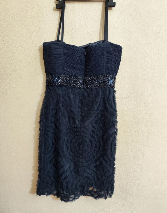 Vestido cerimônia azul escuro tamanho 36 da Síntese