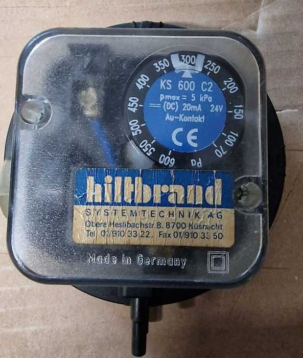 Presostat Czujnik Ciśnienia Hiltbrand KS 600 C2 | 70-600 Pa | HVAC