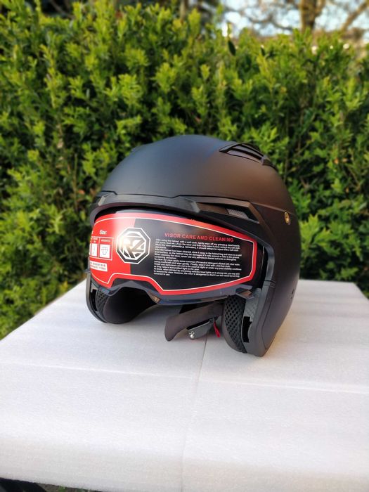 Capacete de Moto Unissexo ORZ - Retro & Versátil | Aprovação DOT