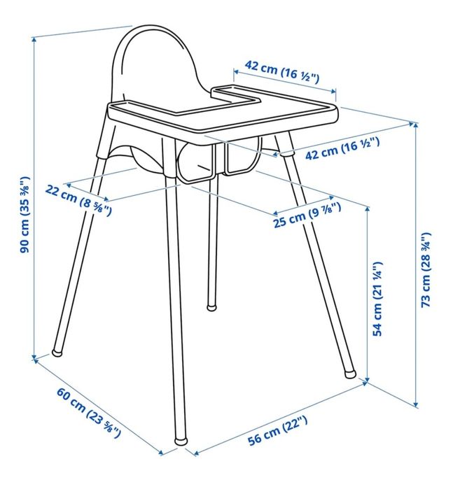 Cadeira de criança com tabuleiro - Ikea ANTILOP