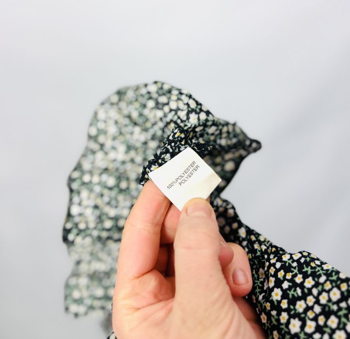 Zielona bluzka w drobne kwiaty S/M 36/38