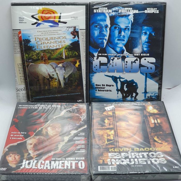 Lote 1/3 - Pack de 18 Filmes Novos e Selados em DVD - Ref.VI