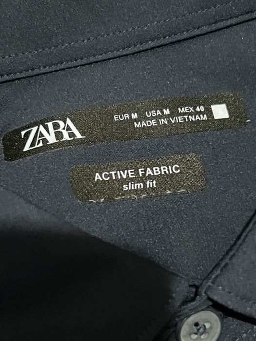 ZARA (M) Slim Fit класична сорочка чоловіча оригінал темно-синя парадн