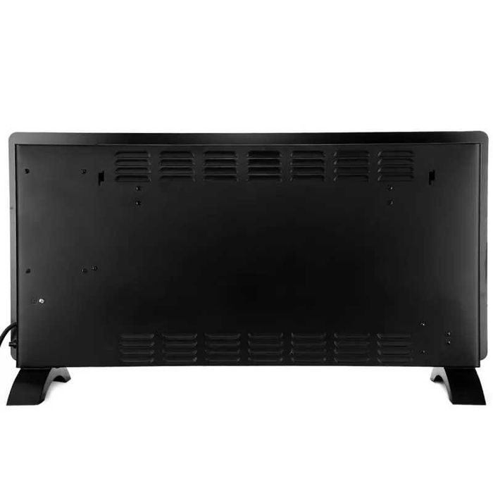 Grzejnik konwektorowy panelowy, szklany Weber 2KW- czarny/biały