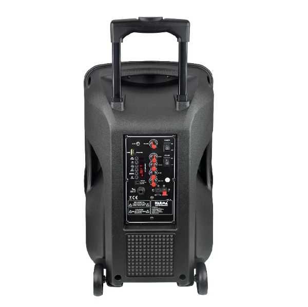 Coluna  Portátil 12″ 600W – USB / BT / BAT / 2xMIC / TRIPÉ – KARMA64737884149122121