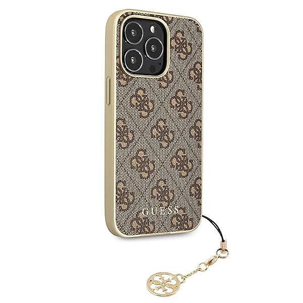 Etui Guess 4g Charms Collection na iPhone 13 Pro Max - brązowe