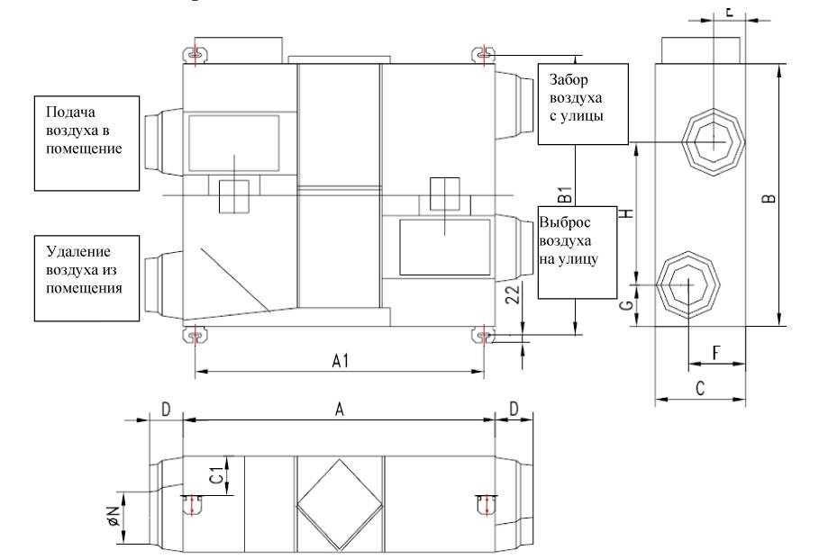 Припливно-витяжна установка Gree FHBQ-D10-K з рекуперацією тепла