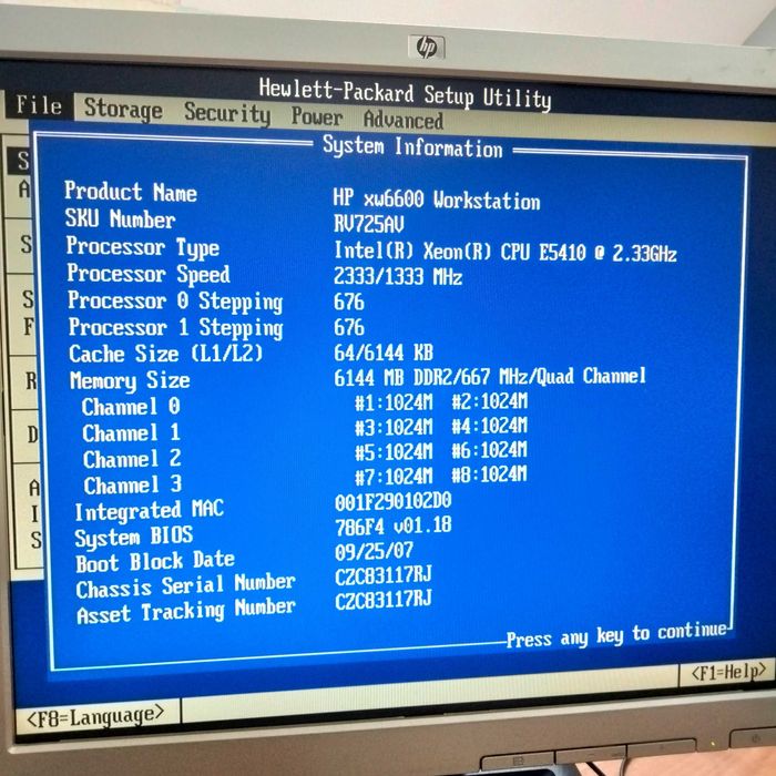 KOMPUTER HP xw6600 workstation komplet