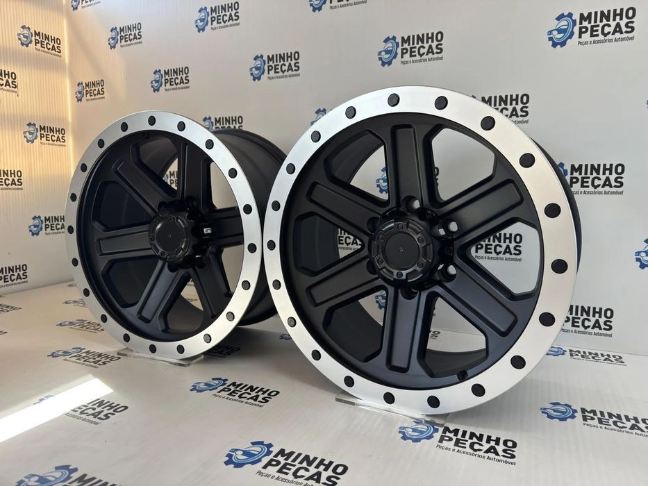 Jantes Fuel Look 4x4 em 17 (6x139.7) Preto Matt e Aba Polido