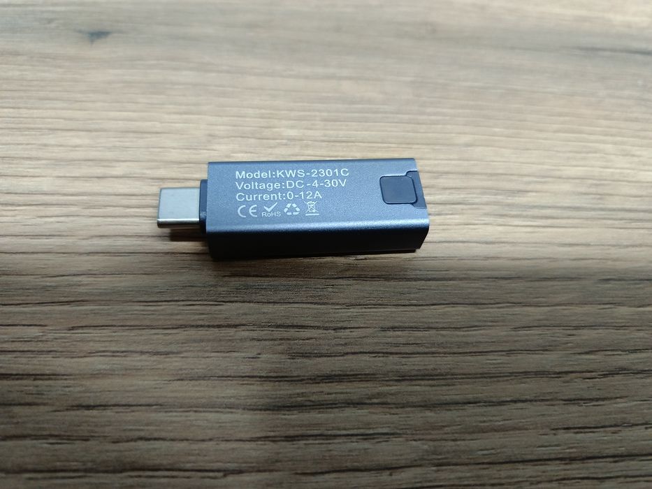 Tester ładowania usbC miernik woltomierz amperomierz kws2301C wyświetl