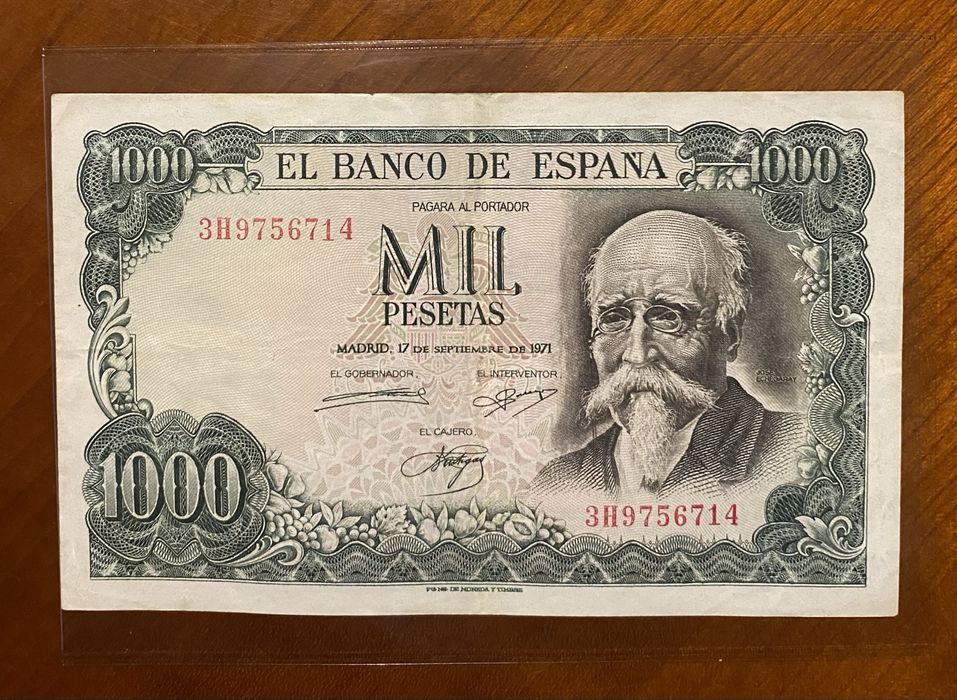 Nota 1577 - ESPANHA Mil Pesetas 1971